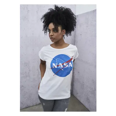 Mr. Tee Ladies NASA Insignia Tee white