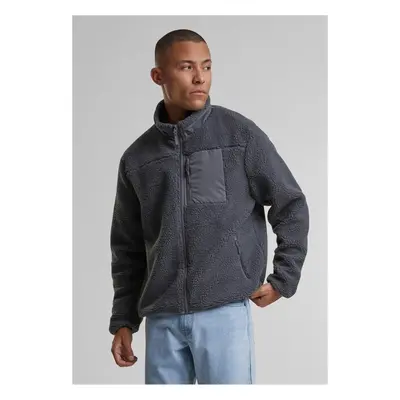 Urban Classics Teddy Jacket With Stand Up Collar cloudgrey