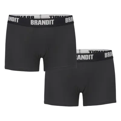 Brandit Boxershorts Logo 2er Pack black/black