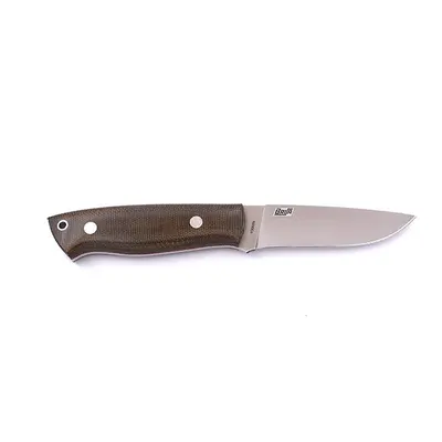 Brisa Trapper 95 N690 Flat / Green Micarta / Sheath Bushcraft 95