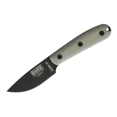 ESEE 3 Traditional Handle 1095 Green Canvas Micarta, Kydex Sheath