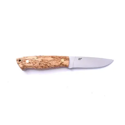 Brisa Trapper 95 Elmax Flat / Stabilized Curly Birch / Sheath Bushcraft 95