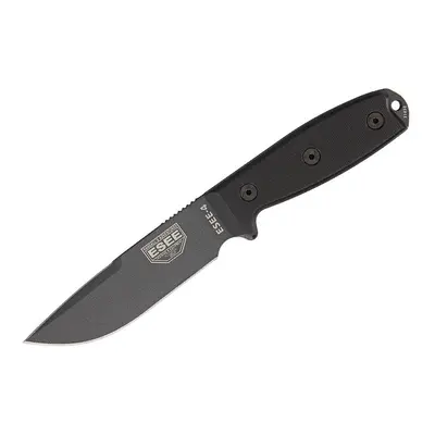 ESEE 4 Tactical 1095 Black Micarta, Black Sheath