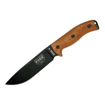 ESEE 6 6PB-011 1095, Canvas Micarta 3D Handle, Black Sheath