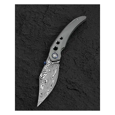 Bestech Razon Frame Lock Grey Damascus BT2406E