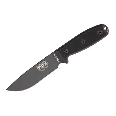 ESEE 4 Gunsmoke 1095 Black G10, Black Sheath