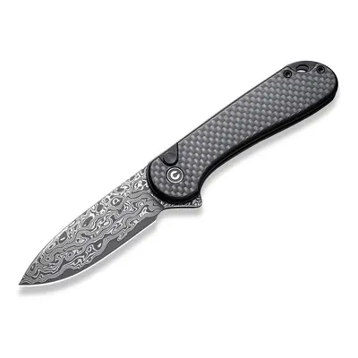 Civivi Button Lock Elementum II C18062PB-DS1 Damascus Carbon Fiber/G10