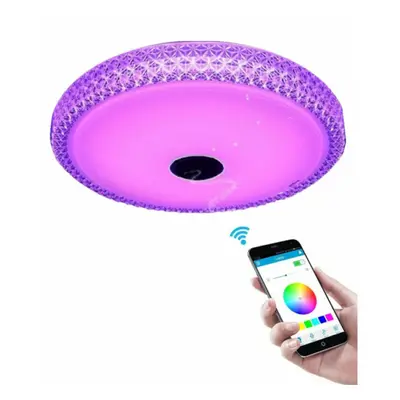 Intelligens RGBW mennyezeti lámpa, Bluetooth hangszóróval 40cm