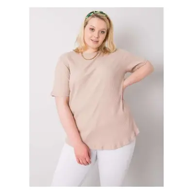 Női plus size blúz STELLA beige