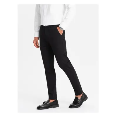 Férfi REGULAR FIT chino nadrág - fekete V5