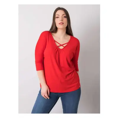 Női plus size blúz MARIEL vörös