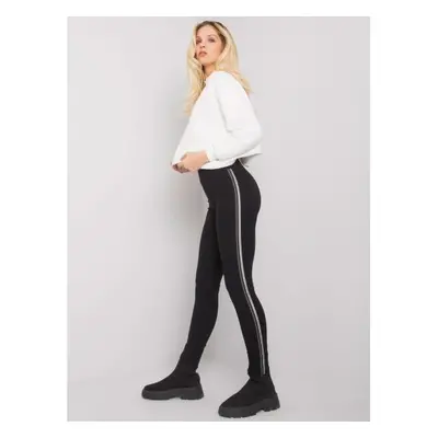 Női leggings RUE PARIS pamut fekete