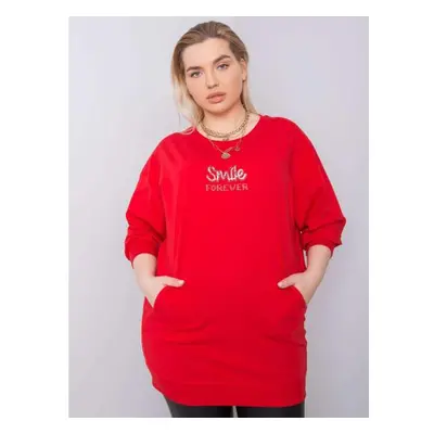 Női plus size blúz MESSINA piros