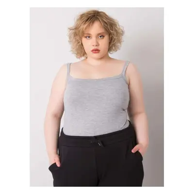 Női plus size felső pántokkal Scarlette szürke