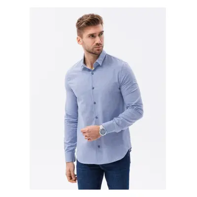 Férfi hosszú ujjú ing SLIM FIT kék