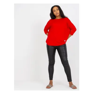 Női plus size pamut blúz RAE red