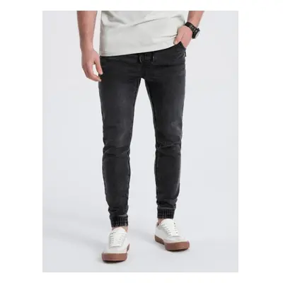 Férfi JOGGER SLIM FIT grafit farmer nadrág