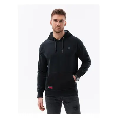 Férfi kapucnis pulóver HOODIE V1 OM fekete