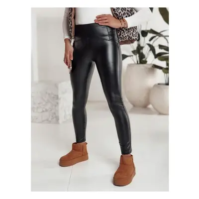 Női leggings ELLODIX viaszos fekete