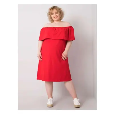 Női plus size ruha Spanish KEILY piros