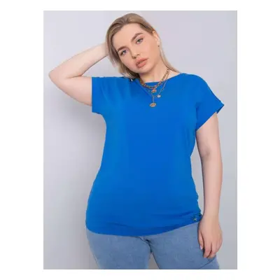 Női plus size póló LEANNE sötétkék