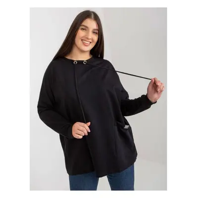 Női plus size blúz DEVONDRA fekete