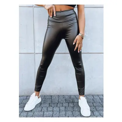 Női viaszos leggings JEWELS fekete