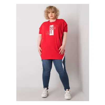 Női plus size blúz CLARE piros