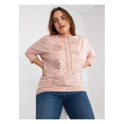 Női plus size blúz MARA pink