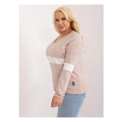 Női plus size blúz bézs