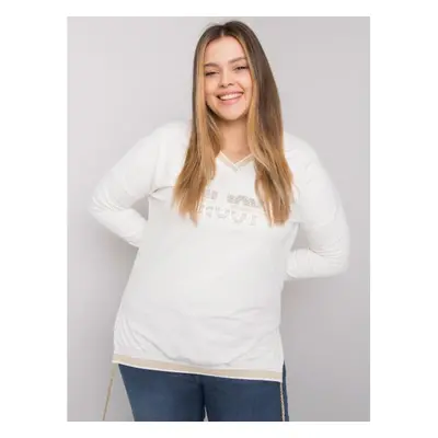 Női plus size blúz LILA ecru