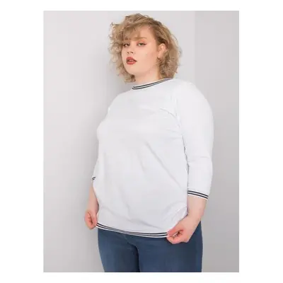 Női plus size blúz PEARL fehér