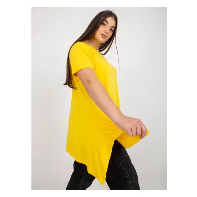 Női rövid ujjú plus size blúz WINNIE sárga