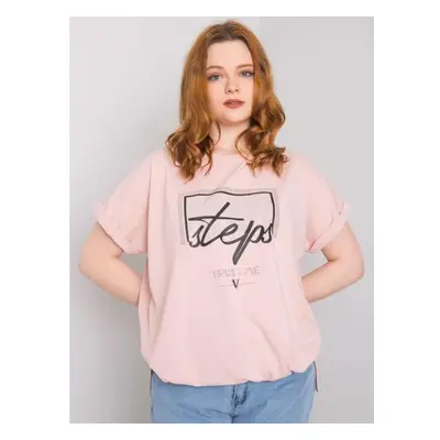 Női plus size blúz CHARIS pink