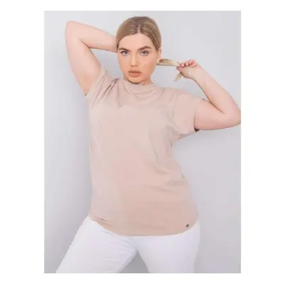 Női plus size póló LEANNE beige bézs