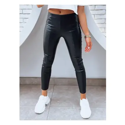 Női bőr leggings GALACTIC GAZE fekete