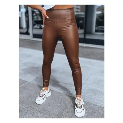 Női viaszolt leggings WAXED CHIC csokoládé