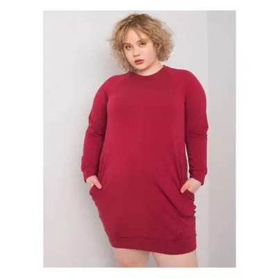 )Női plus size ruha ARIADNE burgundi