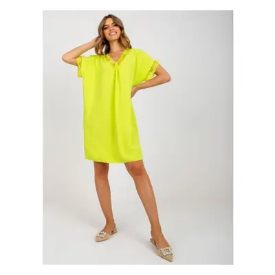 Női viszkóz oversize ruha SHANEN lime