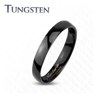 Tungsten gyűrű fekete árnyalatban, tükörfényű sima felszín, 2 mm