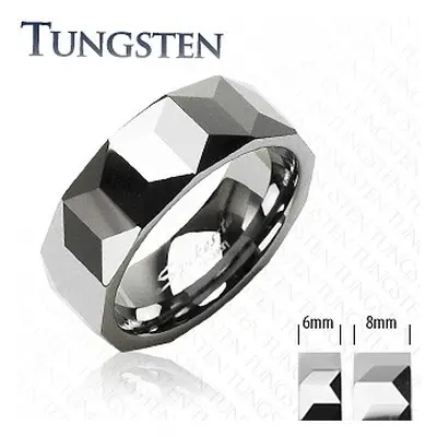 Tungsten gyűrű - hasáb minta