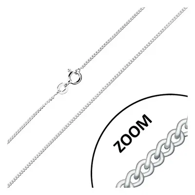 925 ezüst lánc - csavart ovális szemek, sorozatban összekötve, 1,3 mm