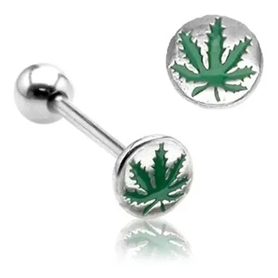 Nyelvpiercing - cannabis logó