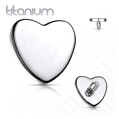 Titánium pót implantátumfej, szív 4 mm, ezüst szín, vastagság 1,6 mm