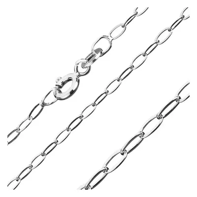 Sterling ezüst lánc - hosszú ovális szemek, 2 mm