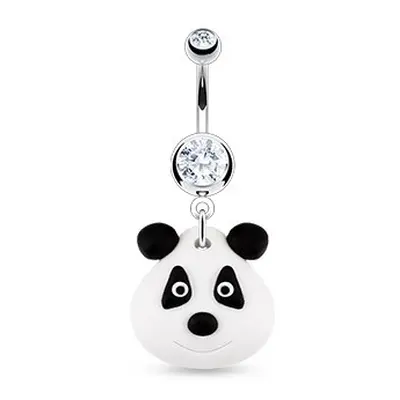 Köldök piercing - FIMO panda