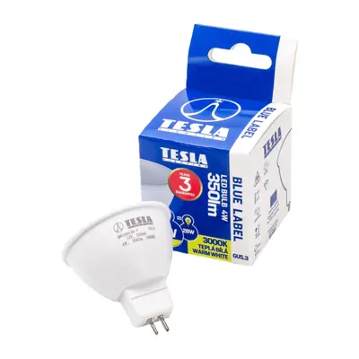 Tesla - LED izzó, MR16, 4W, 12V, 350lm, 3000K, 100°