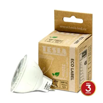 Tesla - LED izzó, MR16, 4W, 12V, 320lm, 3000K, 38°