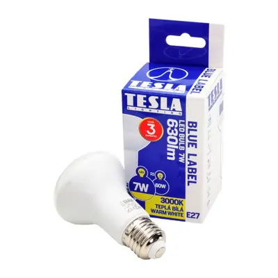 Tesla - LED izzó, R63 E27, 7W, 230V, 560lm, 3000K, 180°