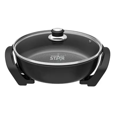 WinningStar - Tapadásmentes asztali serpenyő - 1500 W - fekete